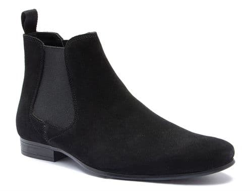 Red Tape Stanway Suede Black Ankle Boots